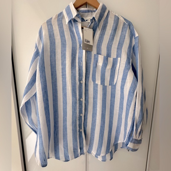 H&M Striped Linen Shirt - Picture 7 of 8
